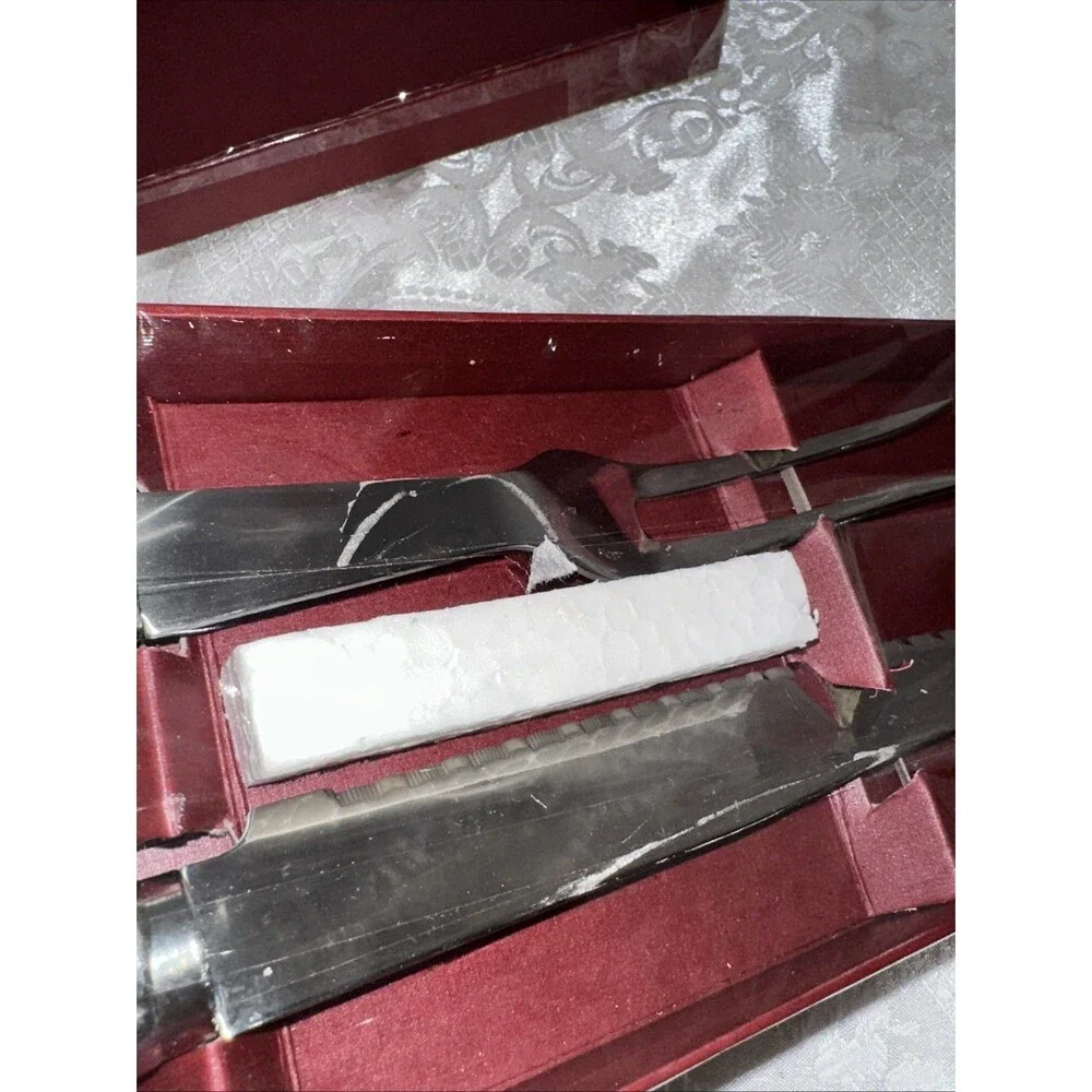Arthur Court Rope Tassel Carving Set Stainless Steel NICE
